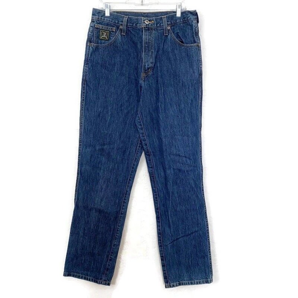 CINCH Green Label Relaxed Fit Tapered Leg Dark Stonewash Denim Jeans